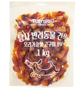 탐사 반려동물 간식 오리가슴살 고구마 말이, 1kg, 1개