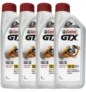 CASTROL 캐스트롤 GTX 5W30 SN C3 6L 겸용 엔진오일, 3개, GTX 5W30 6L